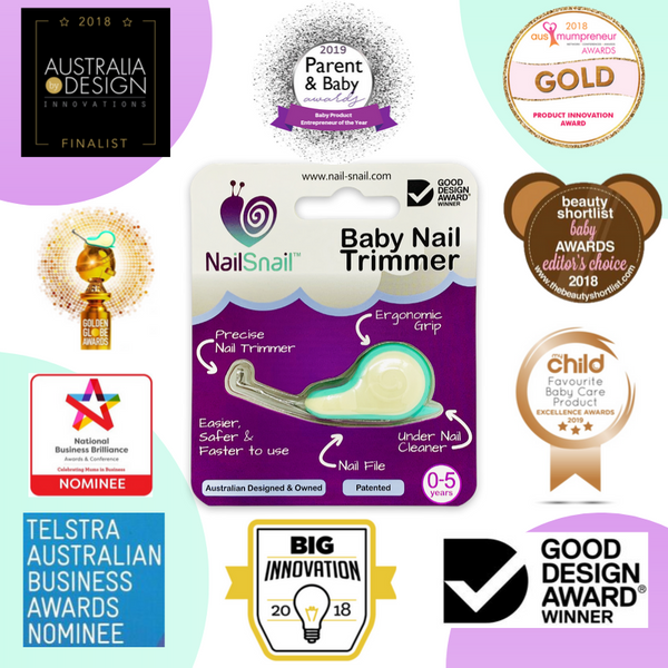 Nail Snail® Baby Nail Trimmer. Multi Award Winning. Safer Easier